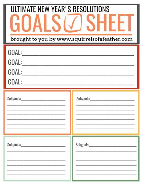 FREE New Year's Resolutions Printable (To ROCK Your Goals in 2021).